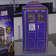 A peek at the Doctor Who Gingerbread TARDIS.